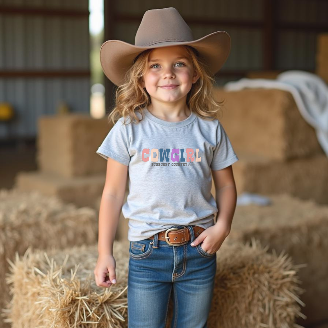 Sunburnt Country Clothing Kids Cowgirl T-Shirt | Australian Country Kids Wear