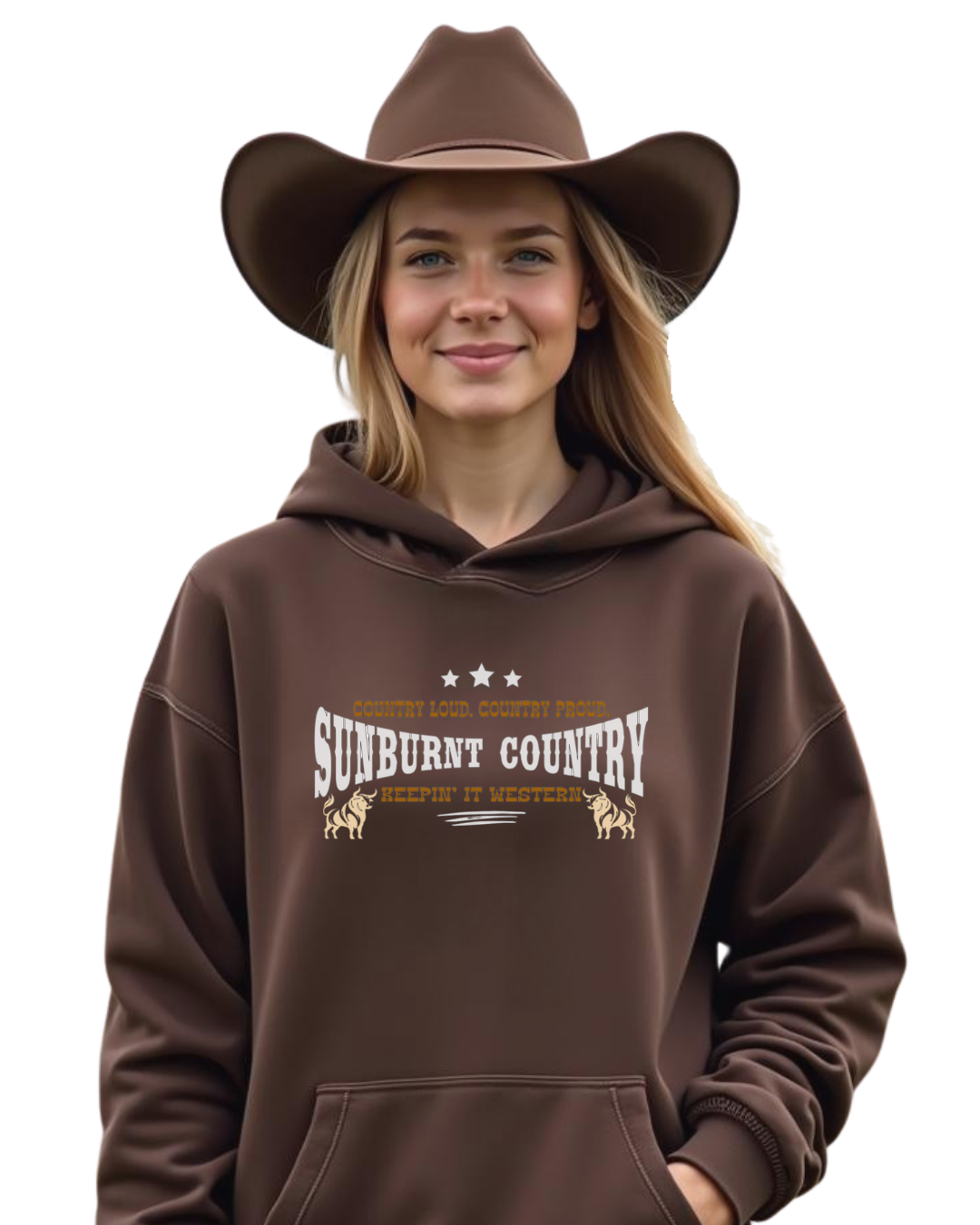 Sunburnt Country Clothing - Hoodie - Country Loud. Country Proud.