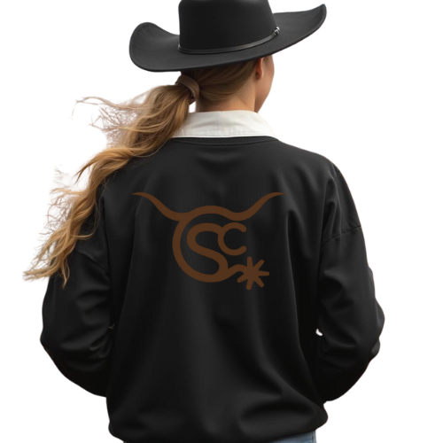 Sunburnt Country Clothing - Rugby Jumper - The Stockyard - Brown Logo