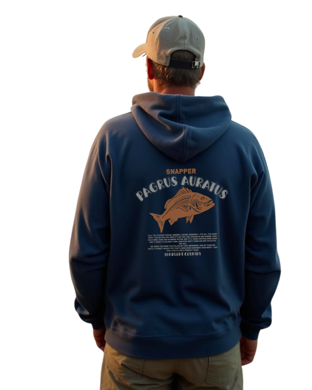 Sunburnt Country Clothing - Hoodie - Fishing - Snapper – Pagrus Auratus