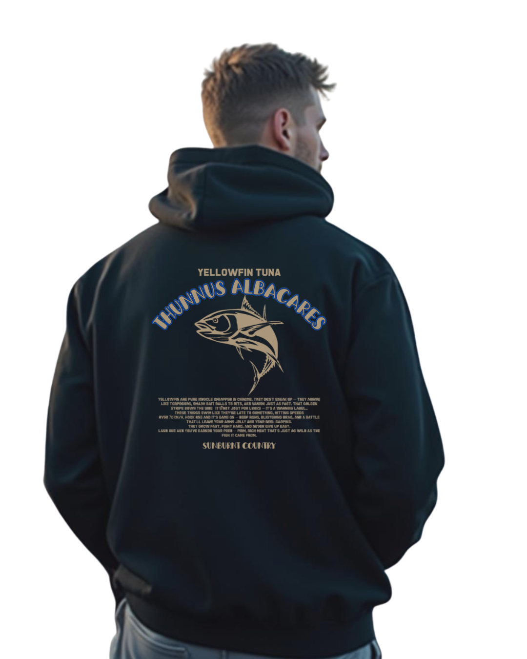 Sunburnt Country Clothing - Hoodie - Fishing - Yellowfin Tuna - Thunnus Albacares