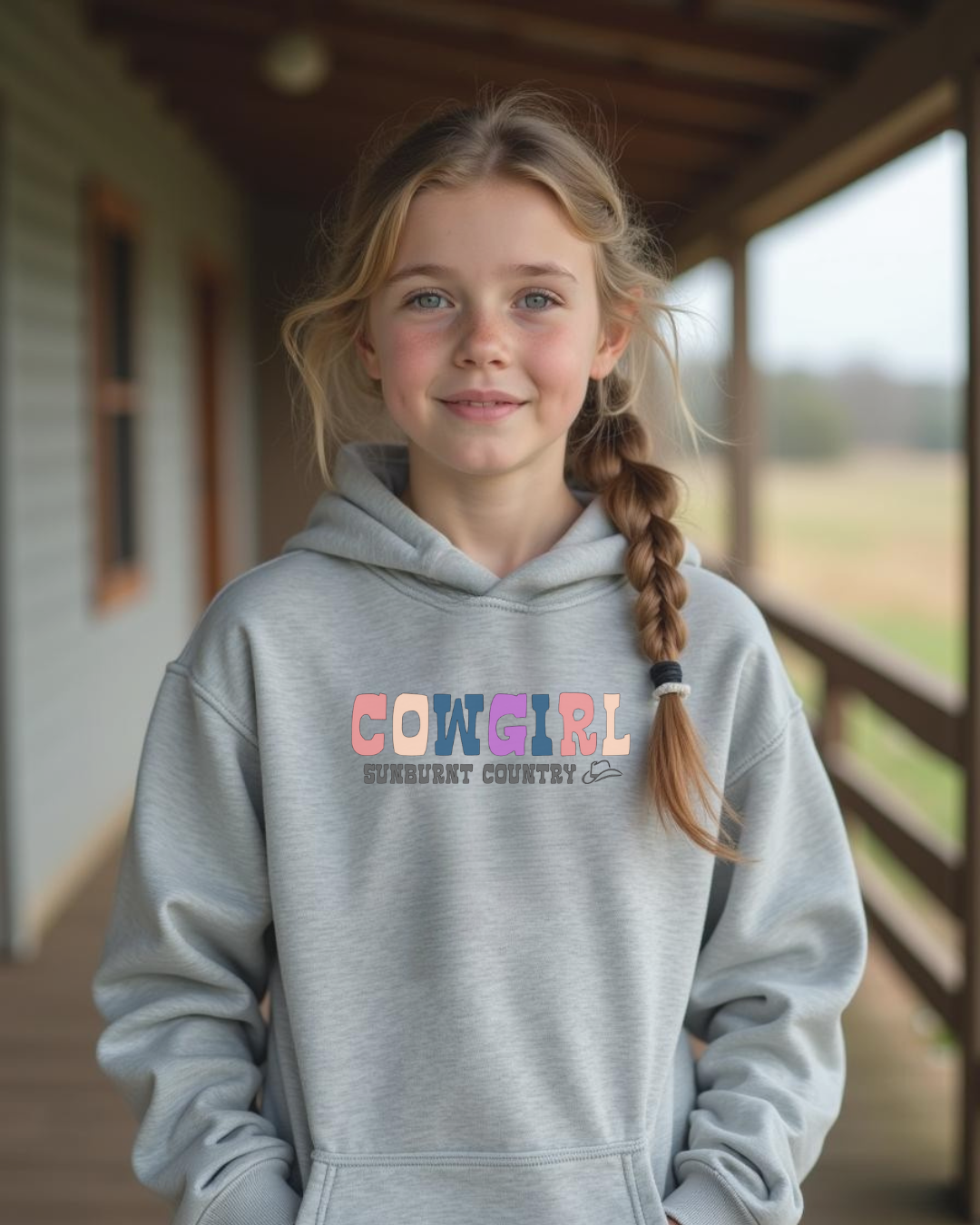 Sunburnt Country Clothing Kids Cowgirl Hoodie – Country Kids Wear
