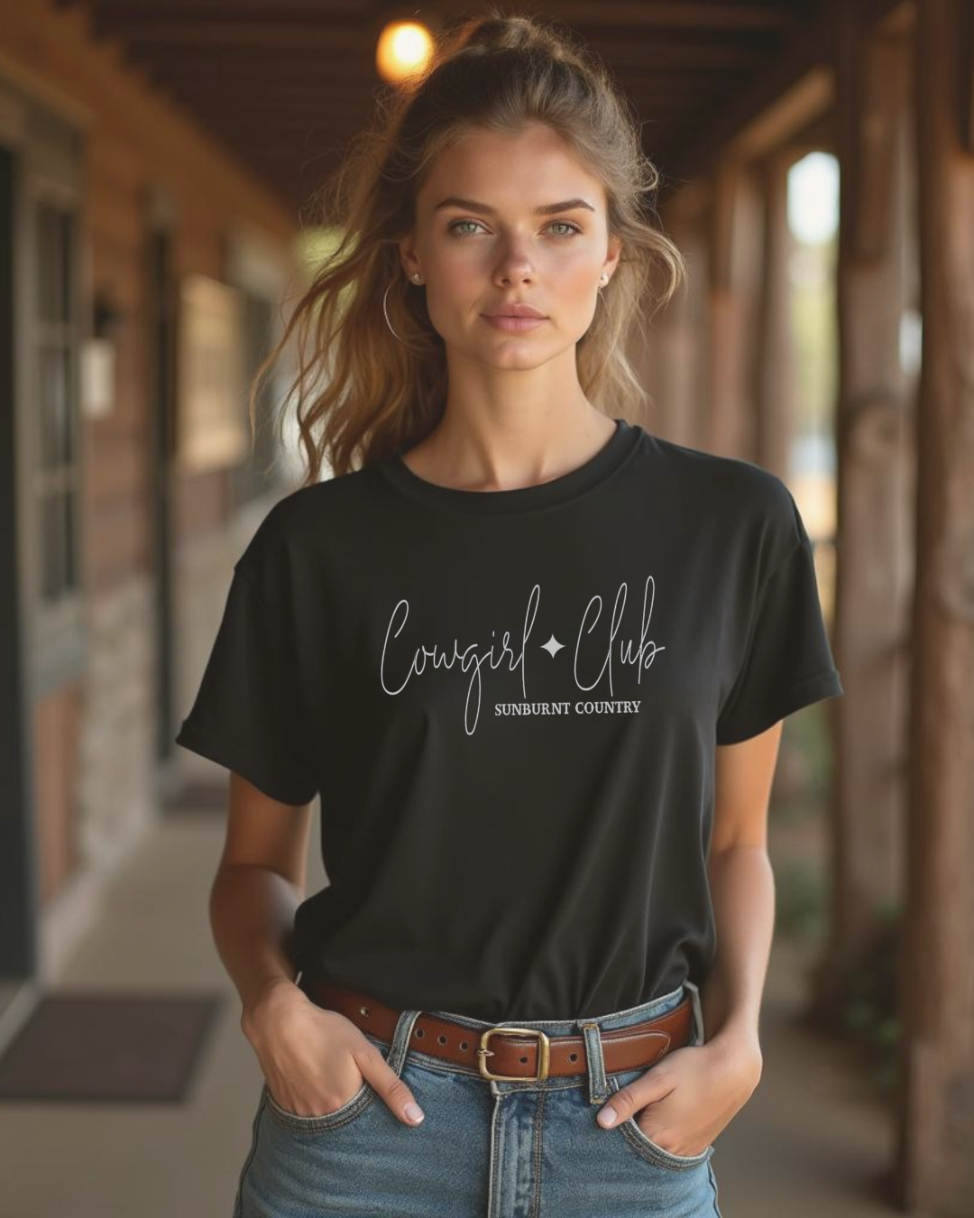 Sunburnt Country Clothing – Cowgirl Club | Ladies Country T-Shirt Australia