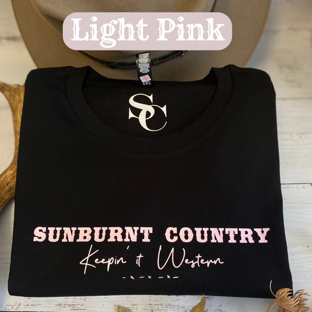 Sunburnt Country Clothing - Ladies Tee - The Jillaroo - Pink