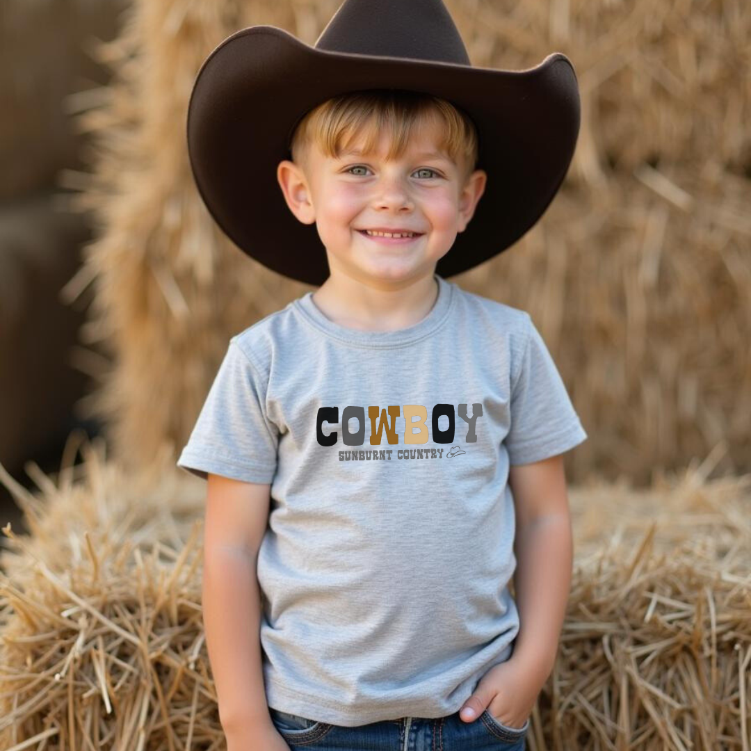Sunburnt Country Clothing Kids Cowboy T-Shirt | Australian Country Kids Wear