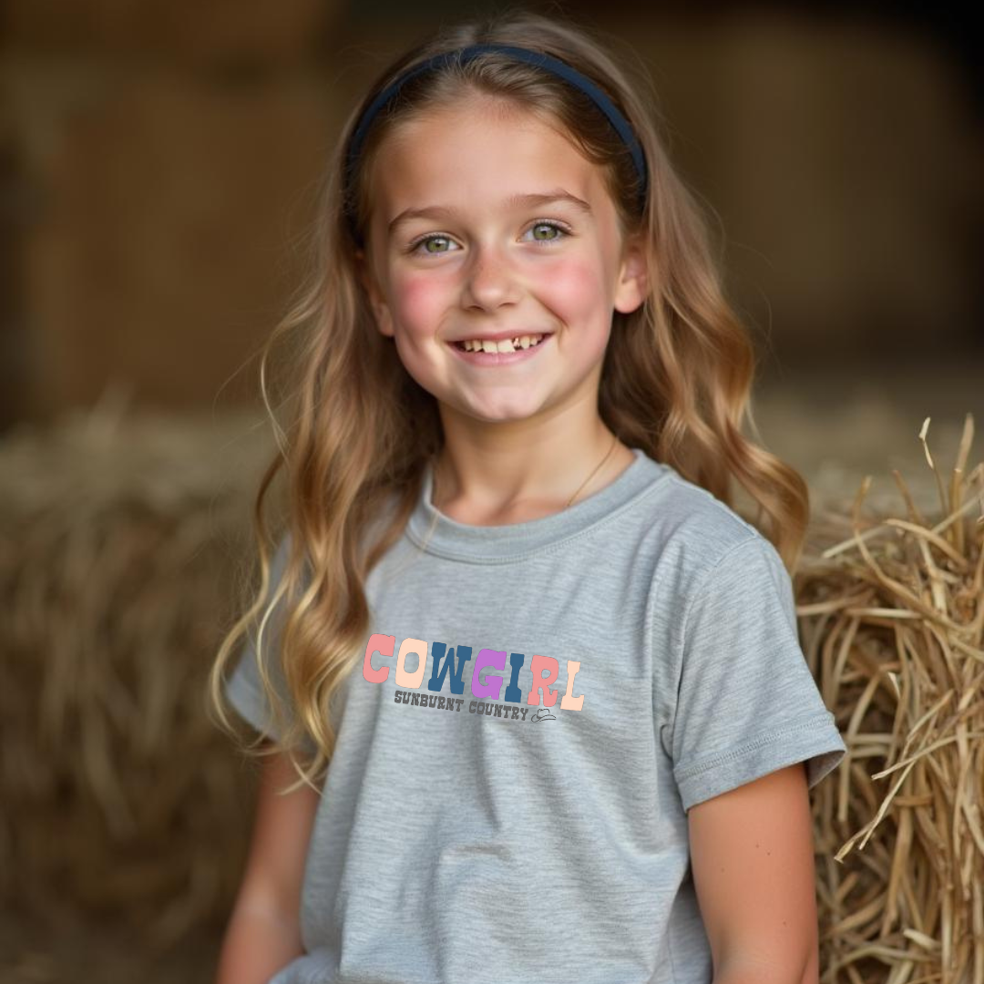 Sunburnt Country Clothing Kids Cowgirl T-Shirt | Australian Country Kids Wear
