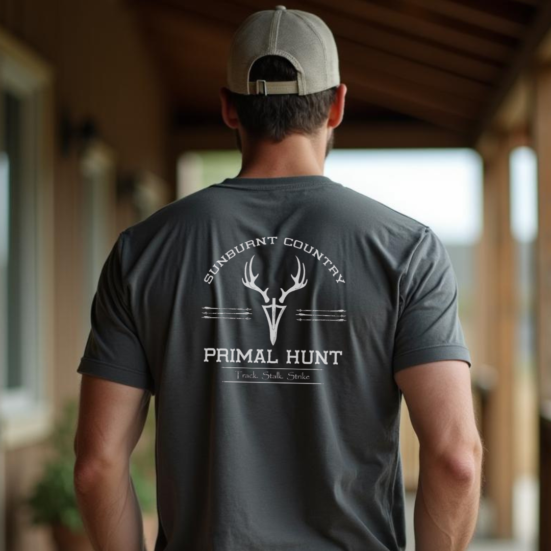 Sunburnt Country Clothing – Primal Hunt - Track. Stalk. Strike. | Men's Country T-Shirt Australia