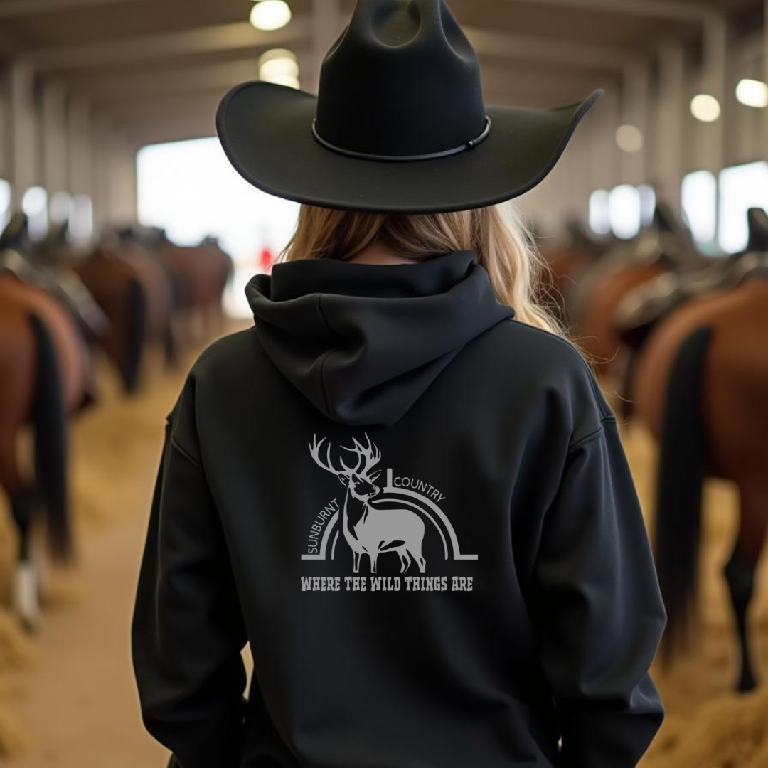 Sunburnt Country Clothing - Deer Huntin' - Where the wild things are | Country Hoodie Australia