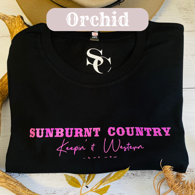 Sunburnt Country Clothing - Ladies Tee - The Jillaroo - Pink