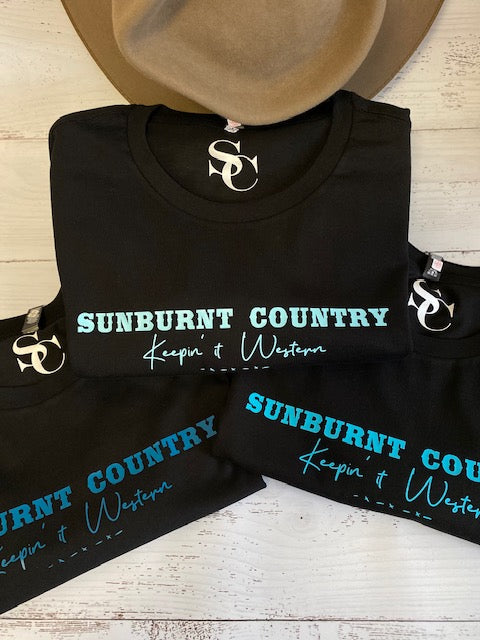 Sunburnt Country Clothing - Ladies Tee - The Jillaroo - Blue