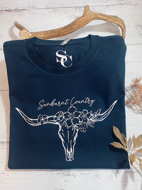 Sunburnt Country Clothing - Ladies Tee - The Georgia - Navy