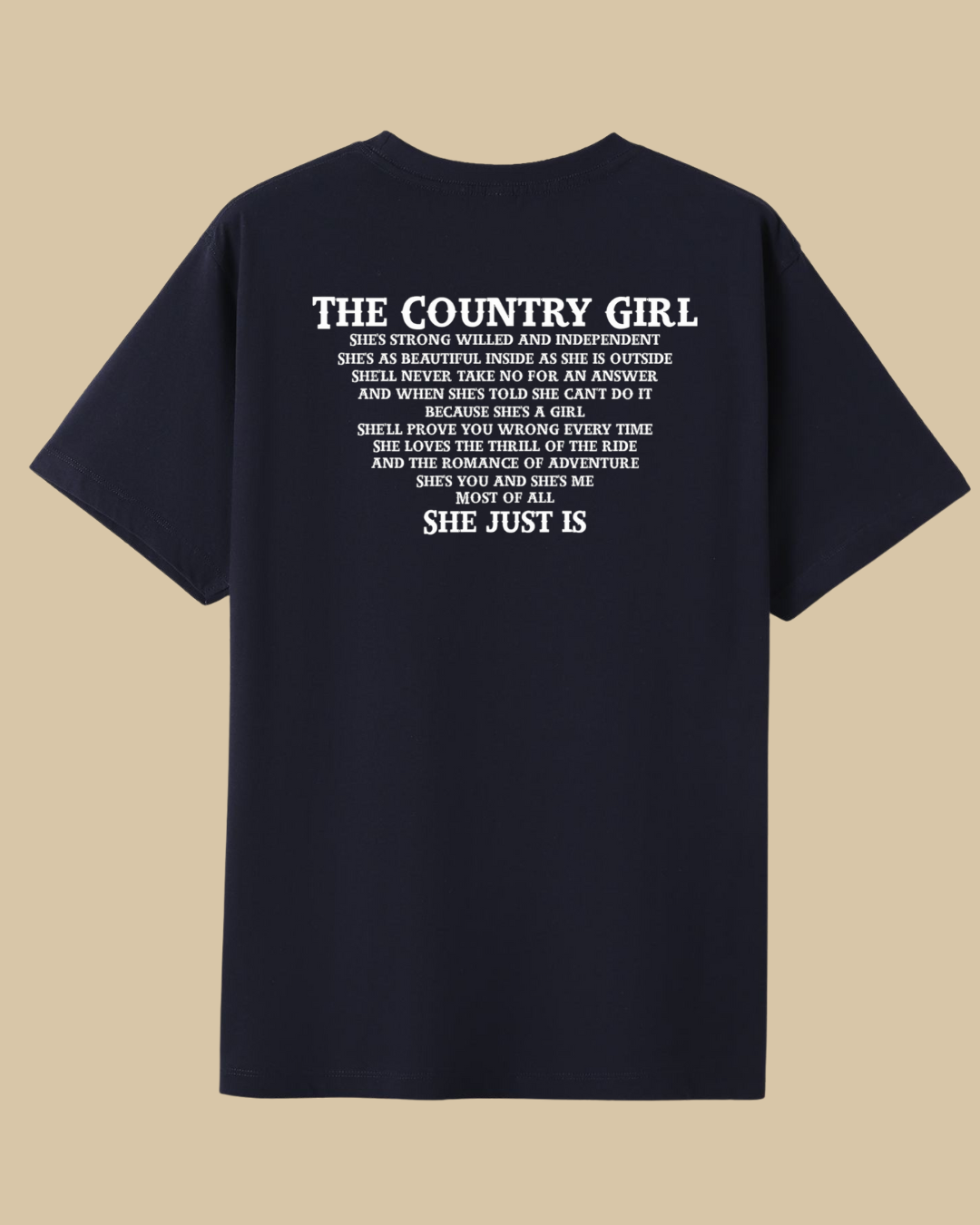Sunburnt Country Clothing The country girl tee black country t-shirt back print