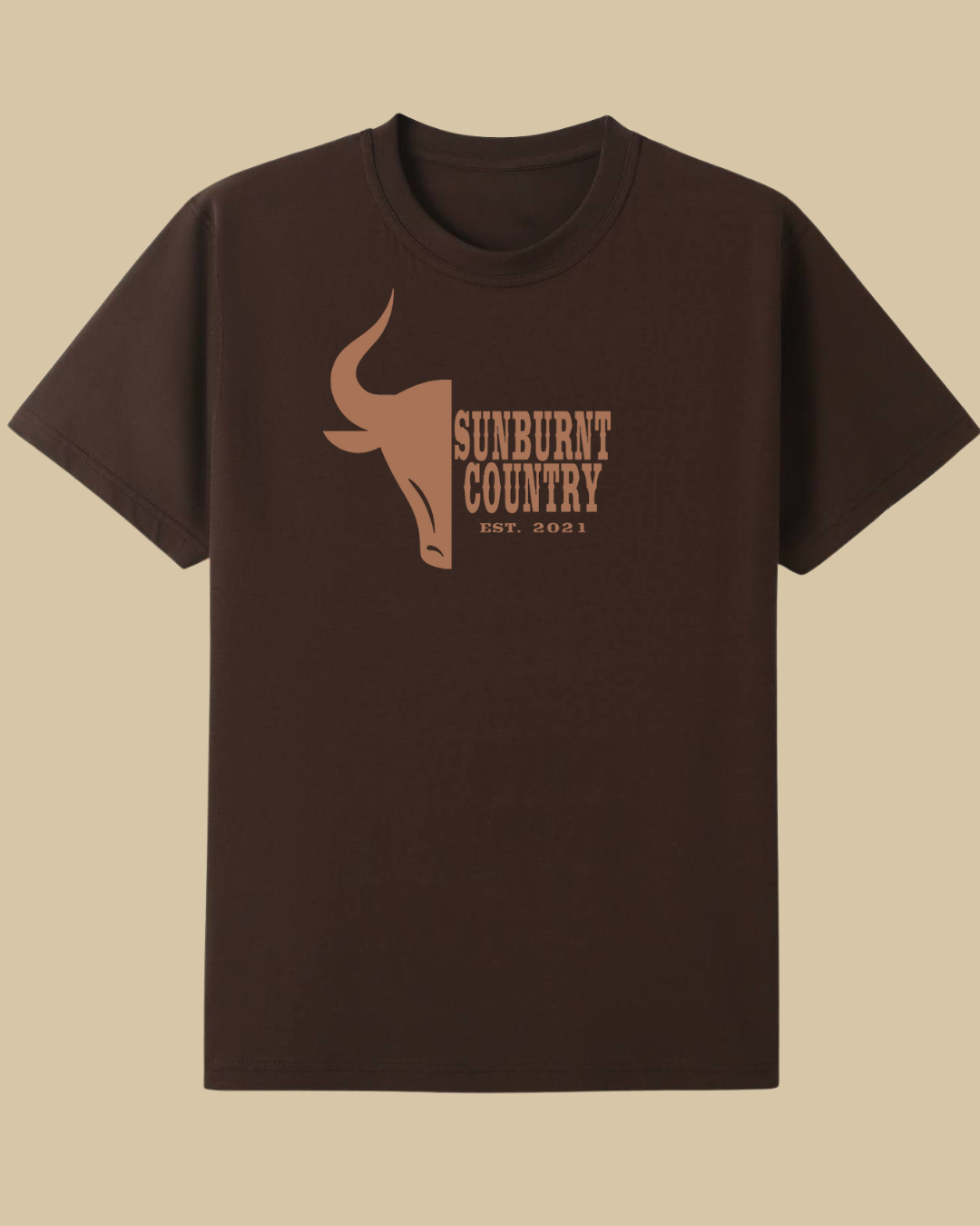 Sunburnt Country Clothing Stockman tee brown country t-shirt front print