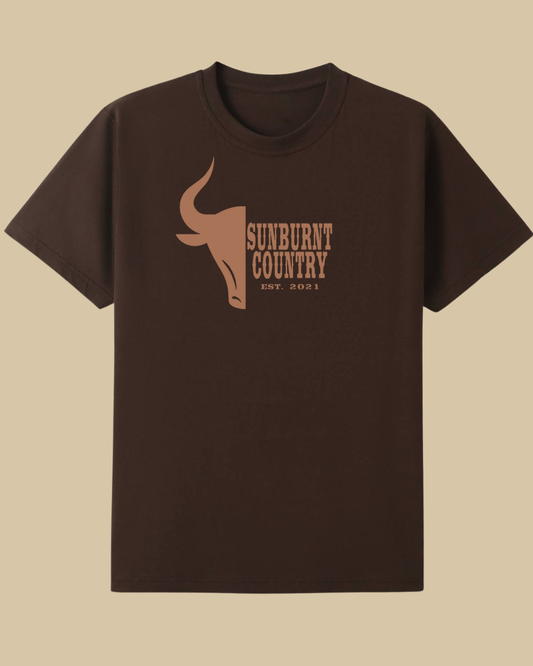 Sunburnt Country Clothing Stockman tee brown country t-shirt front print
