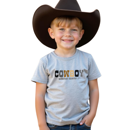 Sunburnt Country Clothing - Childrens Tee - Cowboy - Sizes 00 - 6 