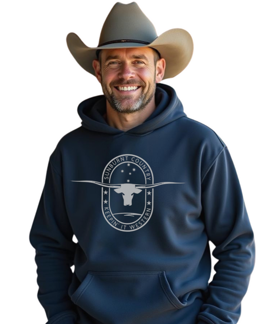 Sunburnt Country Clothing - Hoodie - The Grazer - Navy