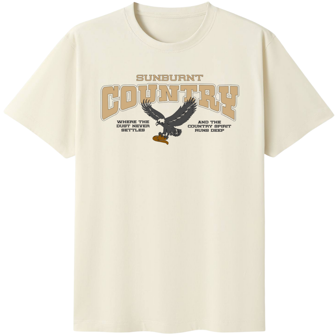 Sunburnt Country Clothing - Mens Tee - Country Spirit - Natural
