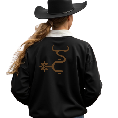 Sunburnt Country Clothing - Rugby Jumper - The Drover - Brown Logo