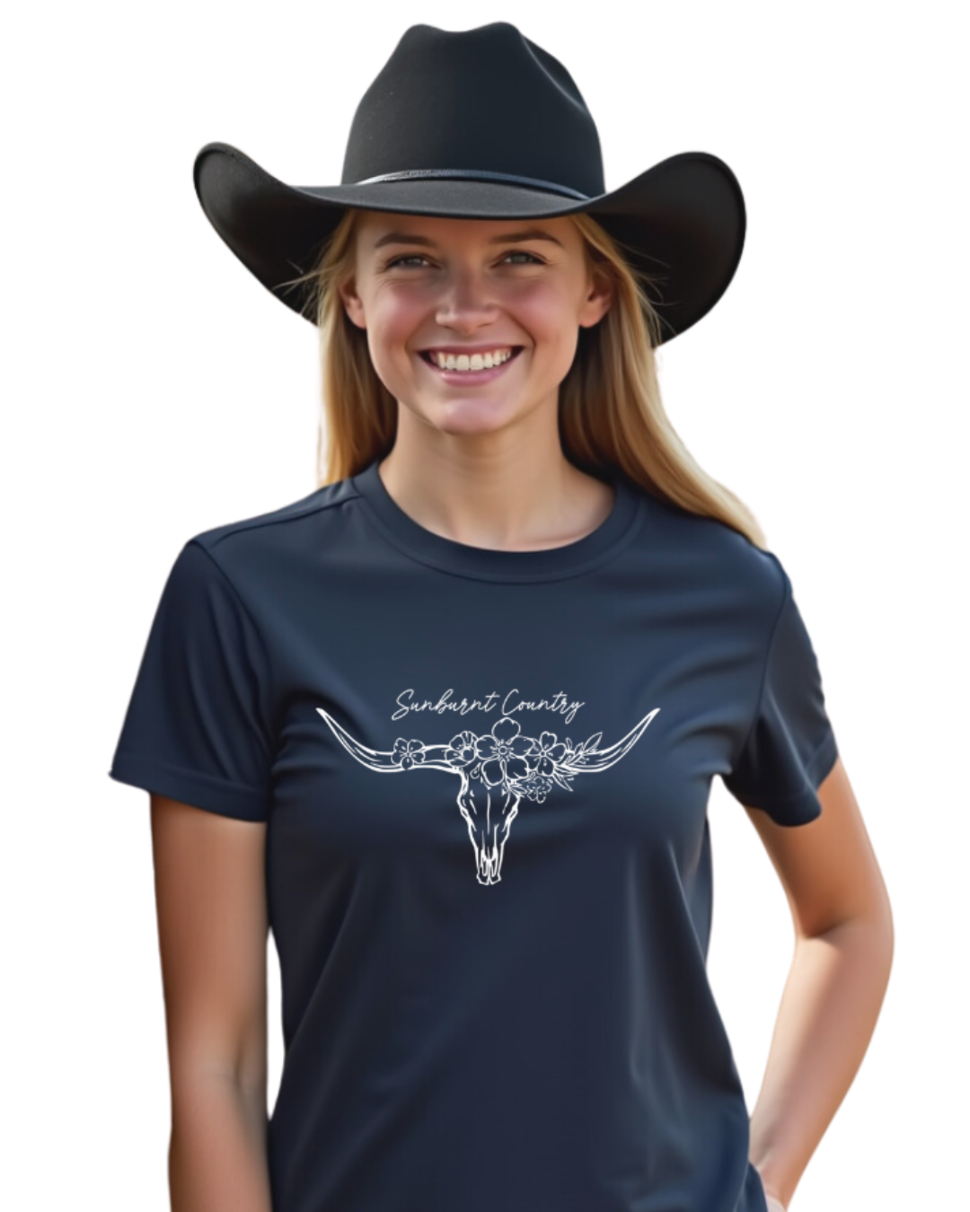 Sunburnt Country Clothing - Ladies Tee - The Georgia - Navy