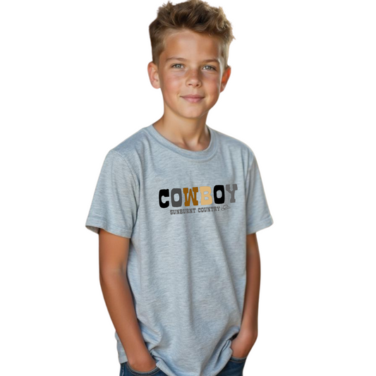 Sunburnt Country Clothing - Childrens Tee - Cowboy - Sizes 8 - 16