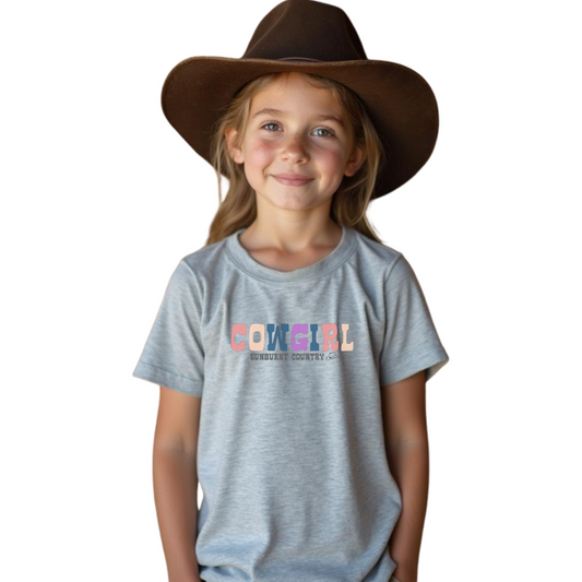 Sunburnt Country Clothing - Childrens Tee - Cowgirl - Sizes 8 - 16 