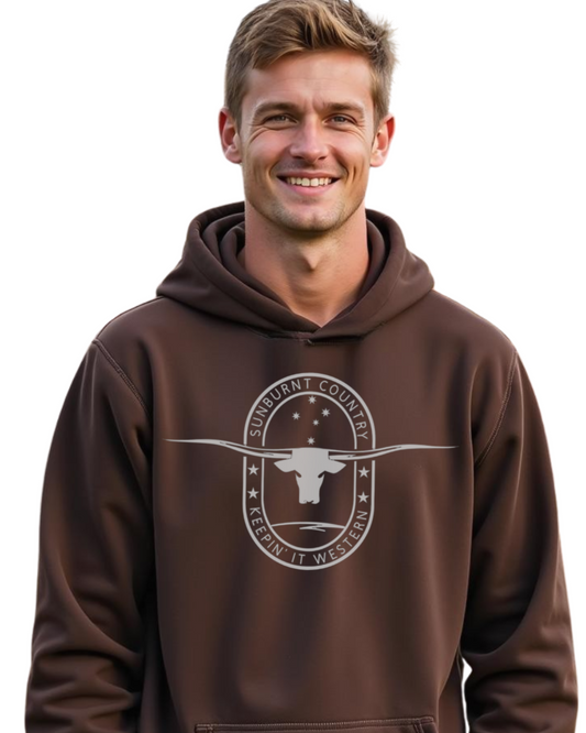Sunburnt Country Clothing - Hoodie - The Grazer - Brown