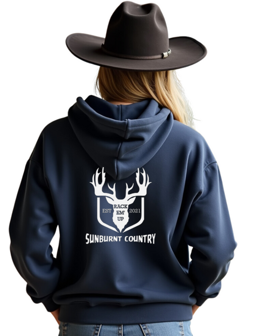 Sunburnt Country Clothing - Hoodie - Hunting - Rack em' Up - Ladies