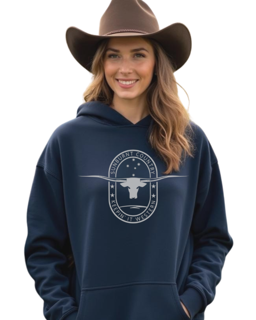 Sunburnt Country Clothing - Hoodie - The Grazer - Navy