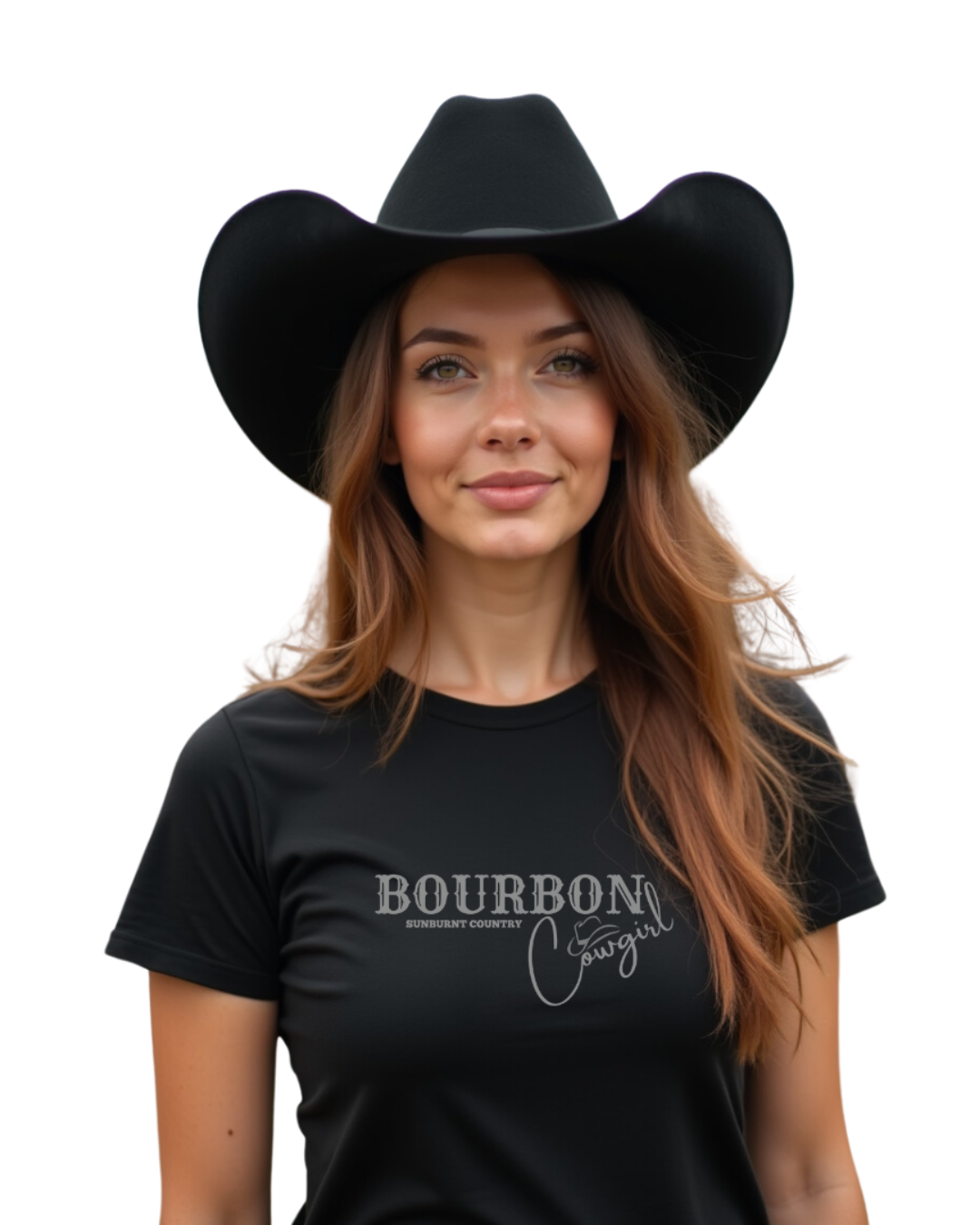 Sunburnt Country Clothing - Ladies Tee - Bourbon Cowgirl