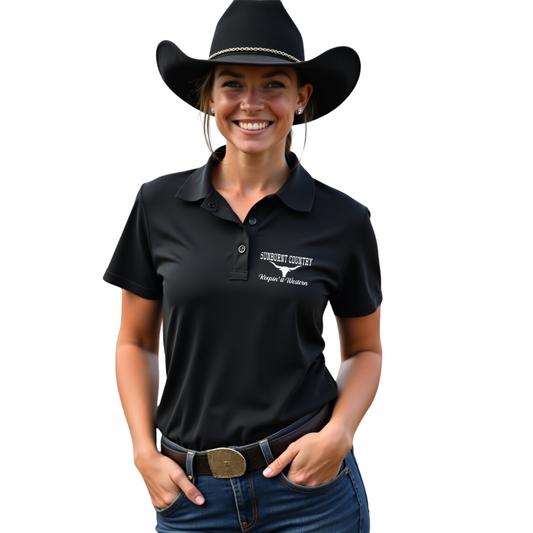 Sunburnt Country Clothing - Ladies Polo Shirt - The Longhorn