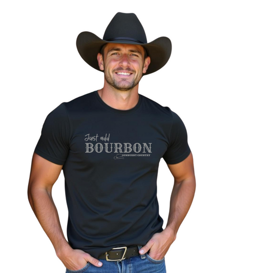 Sunburnt Country Clothing - Men's Tee - Just add Bourbon