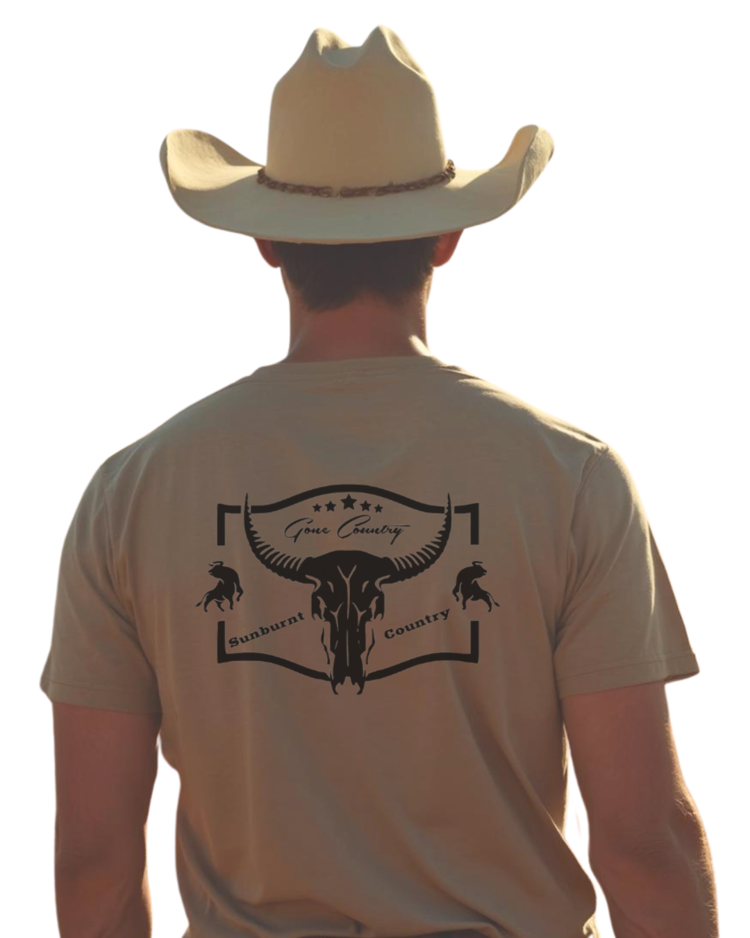 Sunburnt Country Clothing Men's Tee - Gone Country - Wild Bull
