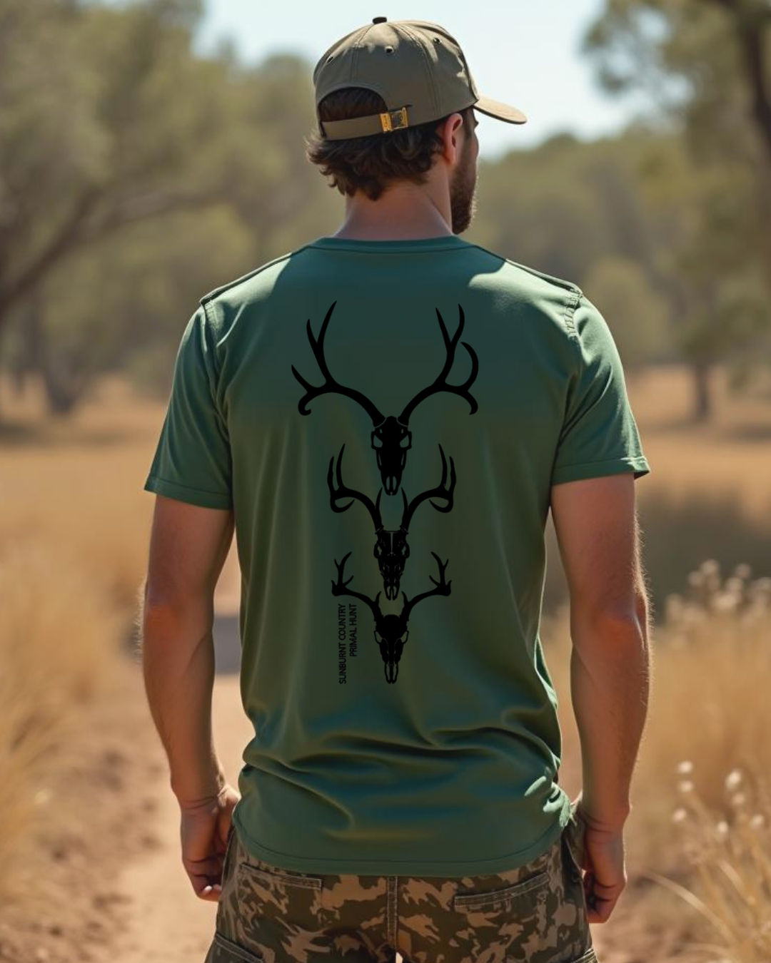 Sunburnt Country Clothing – Primal Hunt (Spine) | Men's Country T-Shirt Australia
