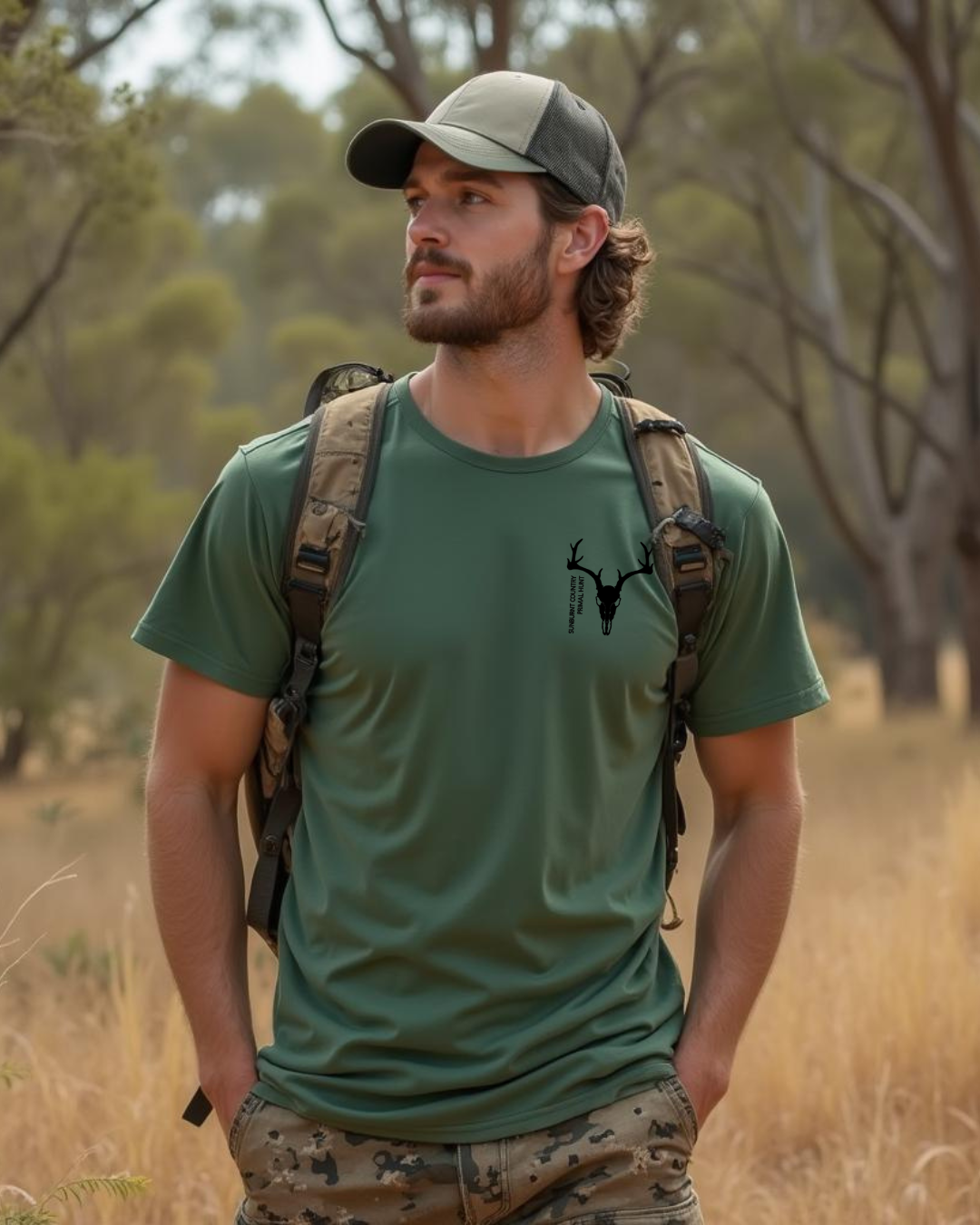 Sunburnt Country Clothing – Primal Hunt (Spine) | Men's Country T-Shirt Australia