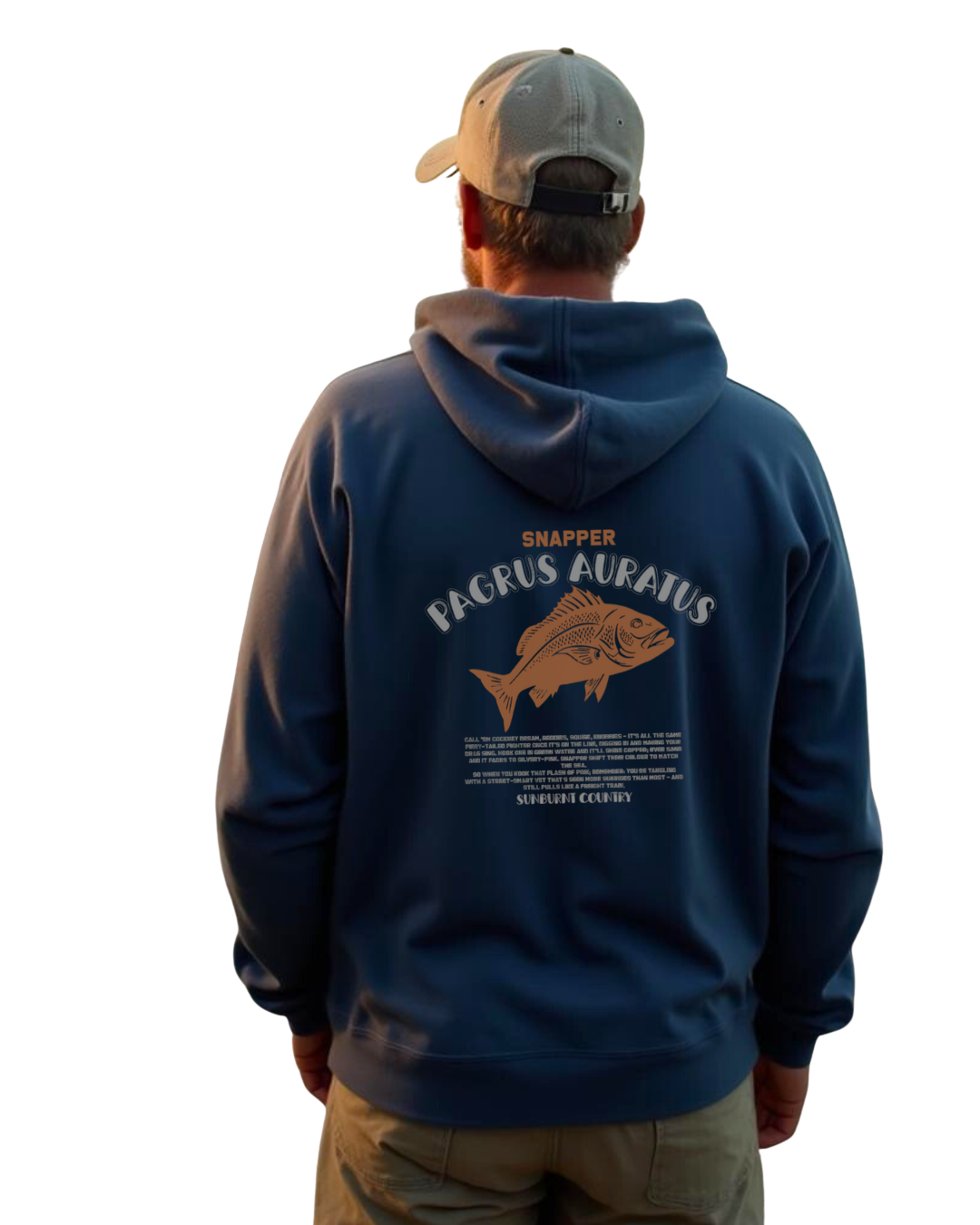 Sunburnt Country Clothing - Hoodie - Fishing - Snapper – Pagrus Auratus