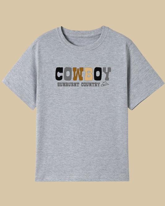 Sunburnt Country Clothing Kids Cowboy T-Shirt | Australian Country Kids Wear