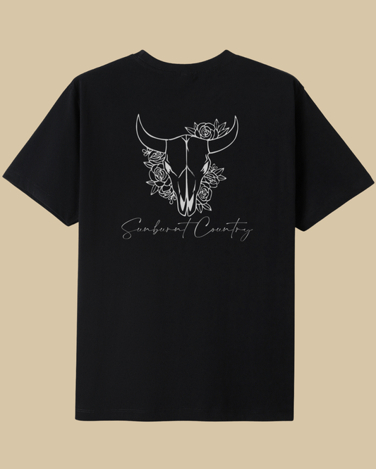 Sunburnt Country Clothing – Bloomin Skull | Ladies Country T-Shirt Australia