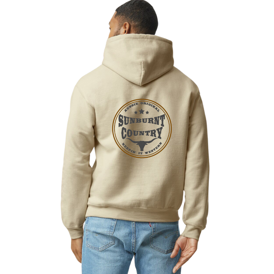 Sunburnt Country Clothing - Unisex Hoodie - Rugged Range - Sand/Brown