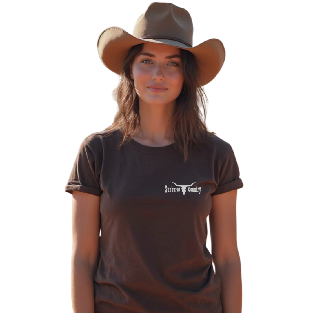 Sunburnt Country Clothing - Ladies Tee- Cowgirlin