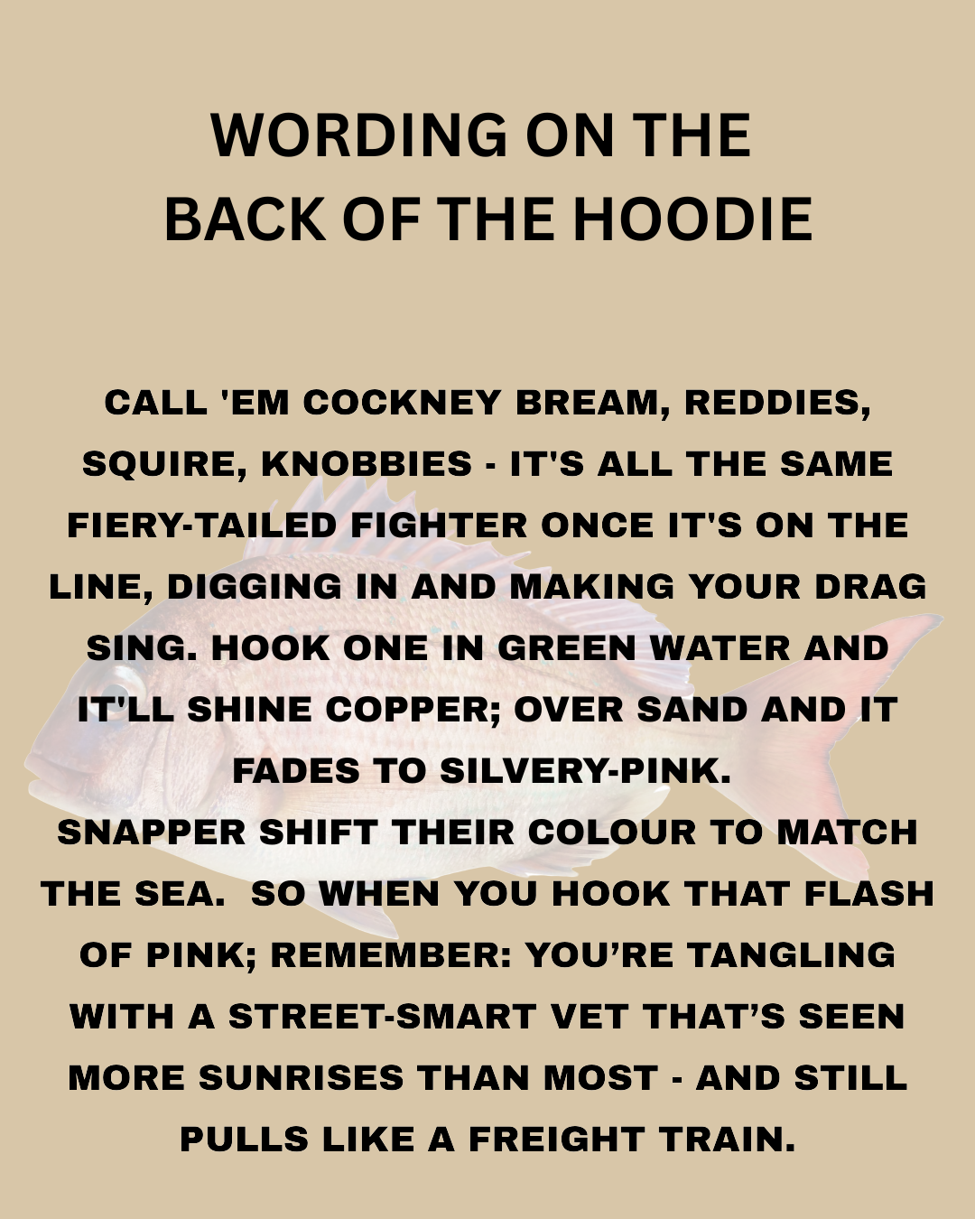 Sunburnt Country Clothing – Fishing - Snapper – Pagrus Auratus | Country Hoodie Australia