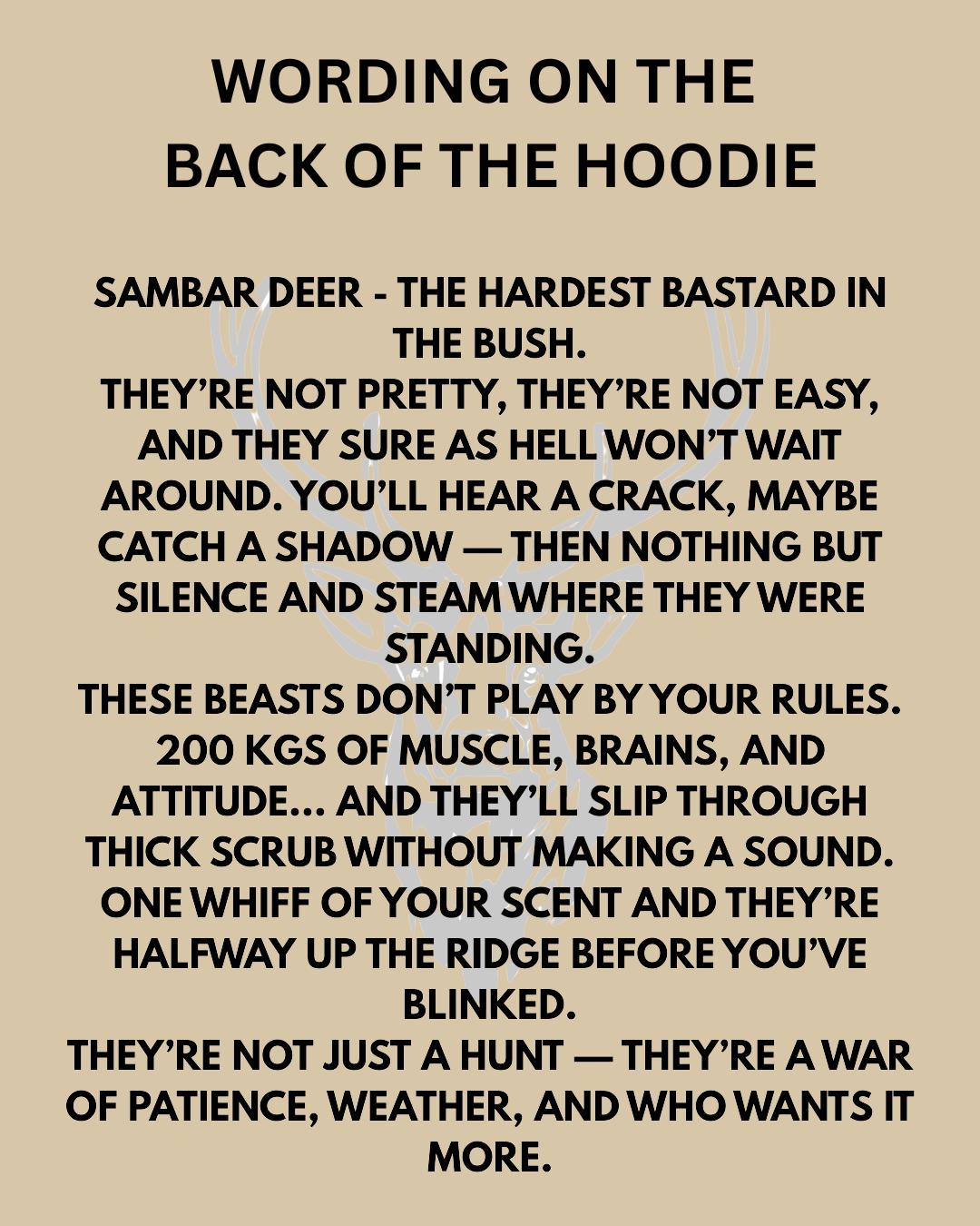 Sunburnt Country Clothing - Hunting - Rusa Unicolor (Sambar Deer) | Country Hoodie Australia