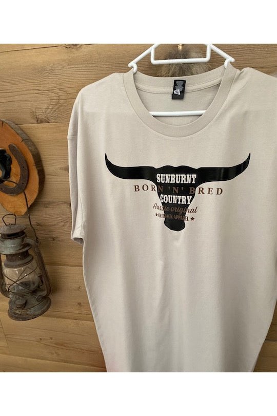 Sunburnt Country Clothing Mens Tee Born N Bred Sunburnt Country
